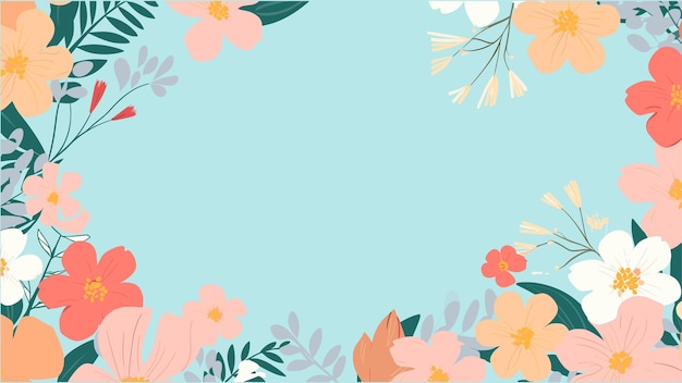 Un fondo botánico sin costuras con hojas y flores de verano