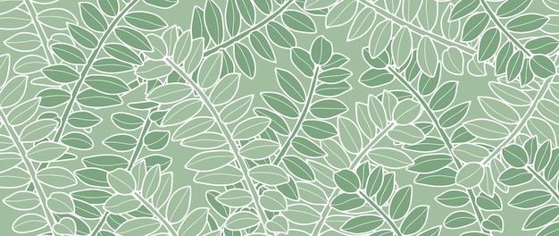 Fondo botánico tropical verde con ramas de plantas Fondo mono abstracto para decoración fondos de pantalla postales dipoms portadas y presentaciones