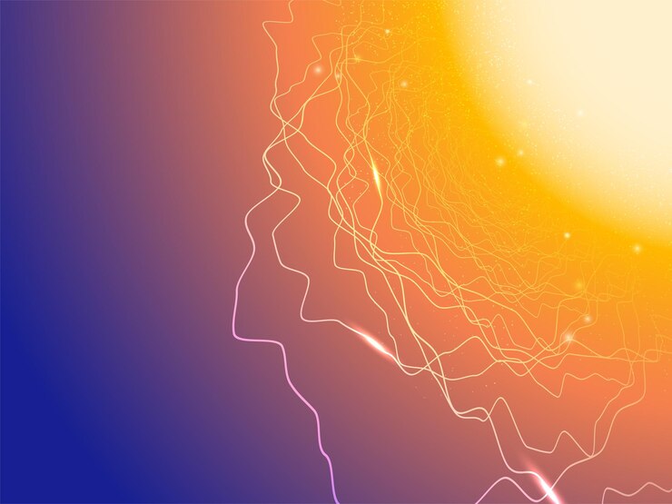 Vector fondo brillante abstracto con líneas onduladas y efectos iluminados