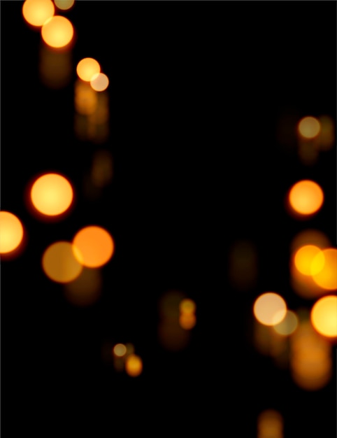 Vector fondo brillante bokeh con color naranja cálido