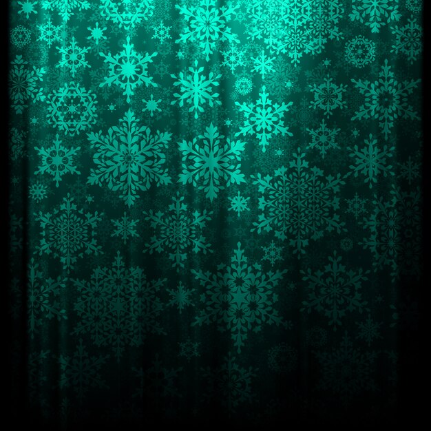 Fondo brillante con copos de nieve.