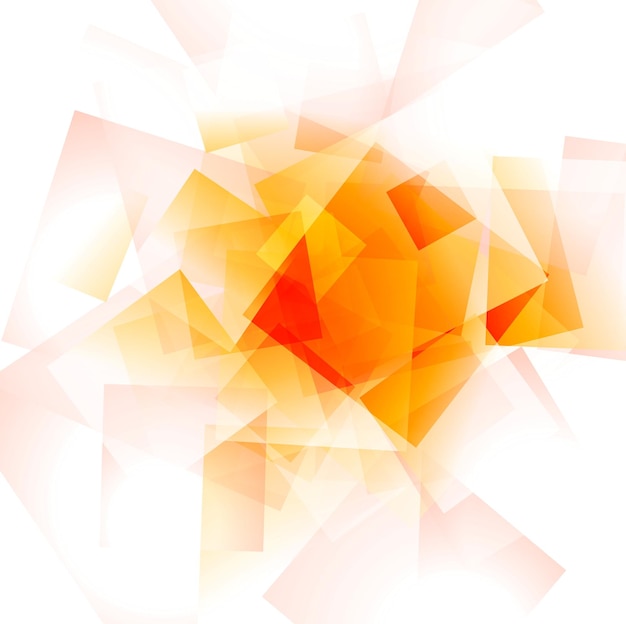 Fondo brillante geométrico naranja brillante con cuadrados Diseño gráfico vectorial Tech