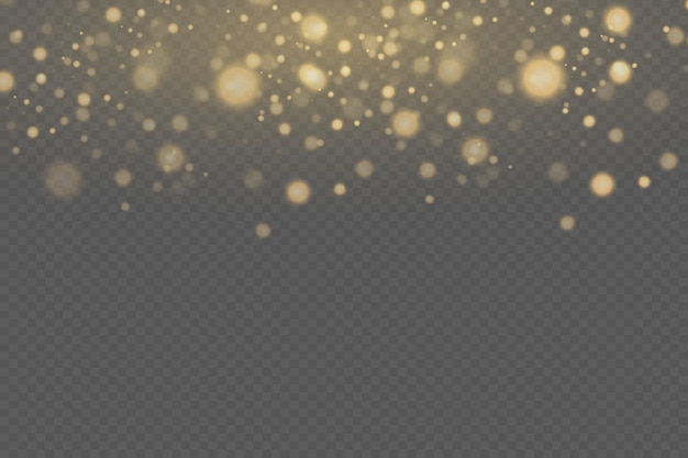 Fondo brillante de Navidad con polvo brillante y fondo dorado claro