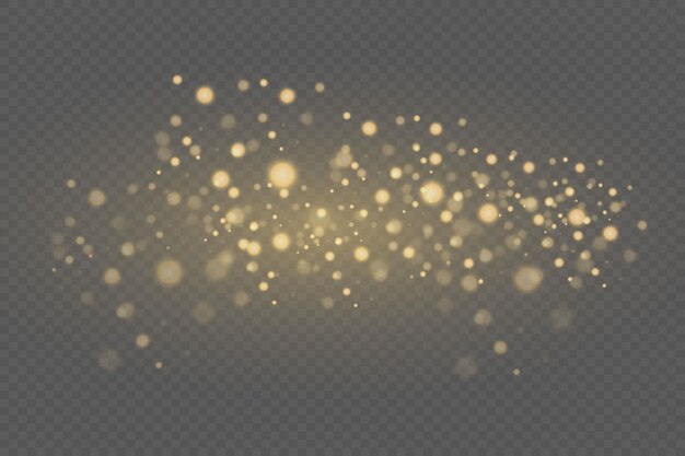 Fondo brillante de Navidad con polvo brillante y fondo dorado claro