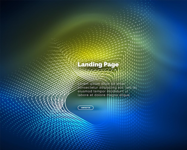 Fondo brillante de neón para la página de destino