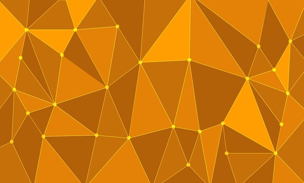 Fondo brillante de polígonos naranjas con un contorno
