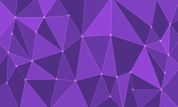 Vector fondo brillante de polígonos púrpuras con un contorno