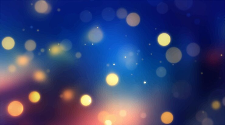 Vector fondo de brillo abstracto luces azul dorado y negro de enfocado
