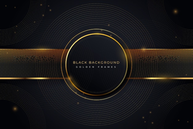 Fondo de brillo negro realista