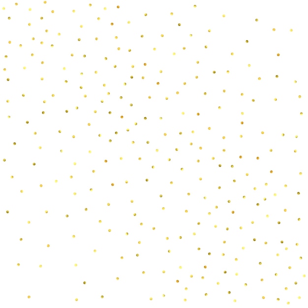 Fondo de brillo vectorial. Lindos pequeños puntos dorados que caen. Fondo brillante. Textura de confeti brillante y brillante. Plantilla de tarjeta de invitación a celebración de año nuevo con polvo de estrellas de lujo. Tarjeta de Navidad dorada