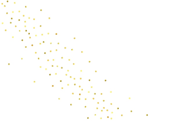 Fondo de brillo vectorial. Lindos pequeños puntos dorados que caen. Fondo brillante. Textura de confeti brillante y brillante. Plantilla de tarjeta de invitación a celebración de año nuevo con polvo de estrellas de lujo. Tarjeta de Navidad dorada