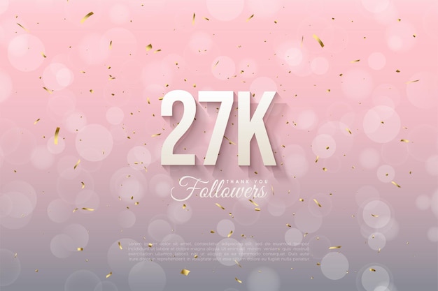 fondo de burbuja transparente de celebración 27k seguidores.