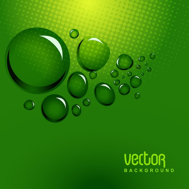 Vector fondo de burbujas verdes