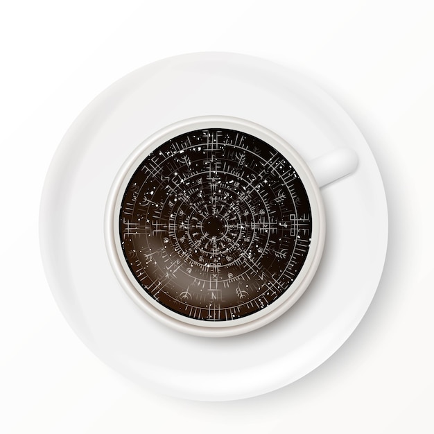 Fondo de café oscuro mágico