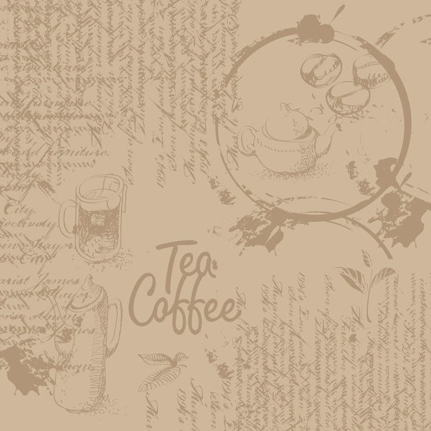 Vector fondo de café con textura