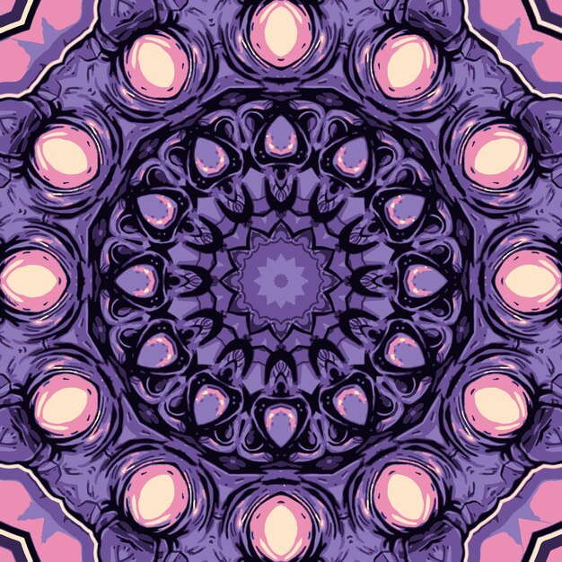 Fondo de caleidoscopio abstracto Diseño de mandala único