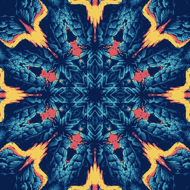 Fondo de caleidoscopio abstracto Hermosa textura de caleidoscopio multicolor Diseño de caleidoscopio único