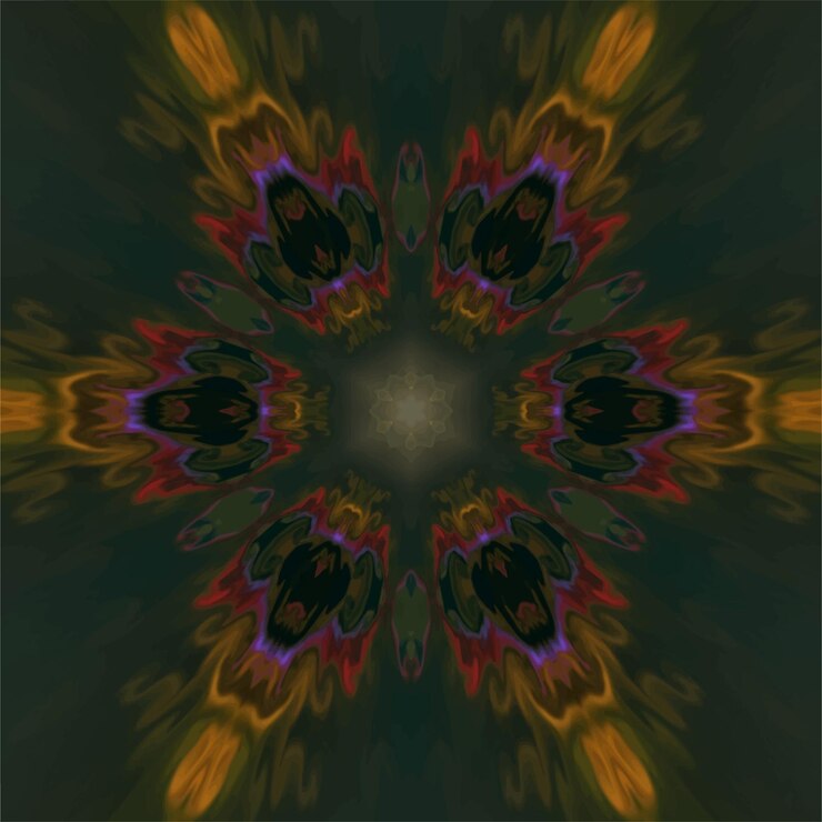 Vector fondo de caleidoscopio abstracto hermoso caleidoscopio de patrones sin fisuras textura de mosaico multicolor textura de caleidoscopio sin fisuras diseño único de caleidoscopio