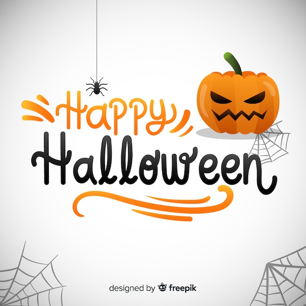 Vector fondo caligráfico de feliz halloween