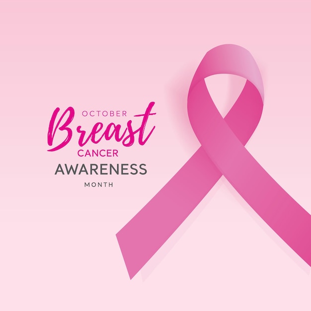 Fondo de campaña de concientización sobre el cáncer de mama con cinta rosa