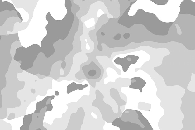 Vector fondo de camuflaje blanco minimalista textura militar abstracta patrón de camuflaje ondulado simple