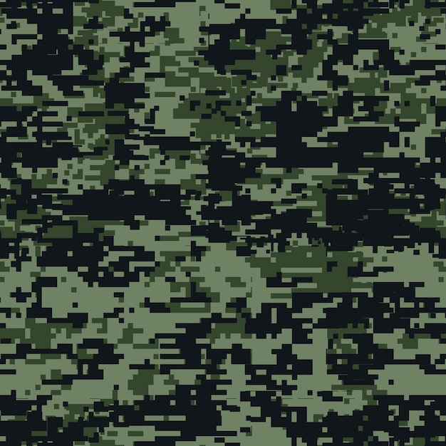Fondo de camuflaje de píxeles digitales vectoriales Camuflaje del desierto Diseño de patrones sin costuras para el ejército