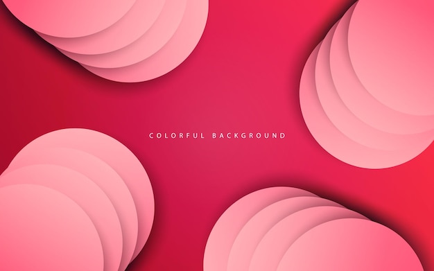 Fondo de capa de superposición de círculo rosa abstracto