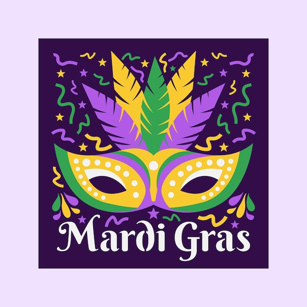 Vector fondo en capas en 3d de mardigras