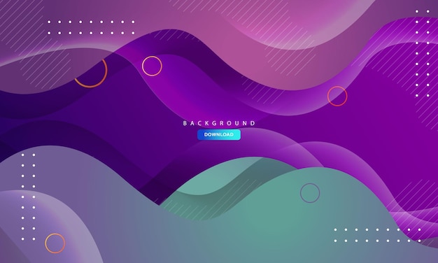 El fondo de capas de corte de papel con vector de diseño decorativo azul y púrpura