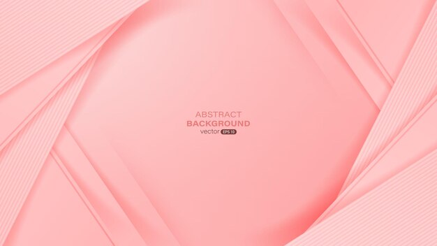 Fondo de capas de superposición rosa geométrica abstracta con decoración de textura de rayas de líneas
