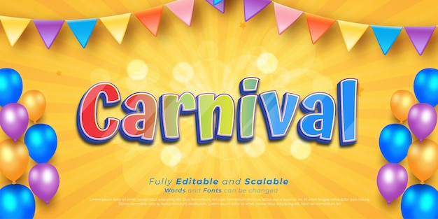 Fondo de carnaval de diseño vectorial con decoración de fiesta