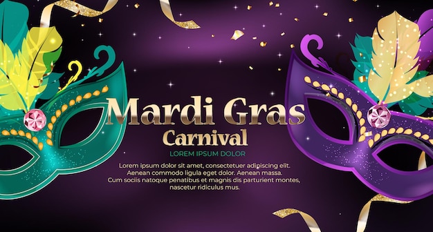 Fondo de carnaval de Mardi Gras