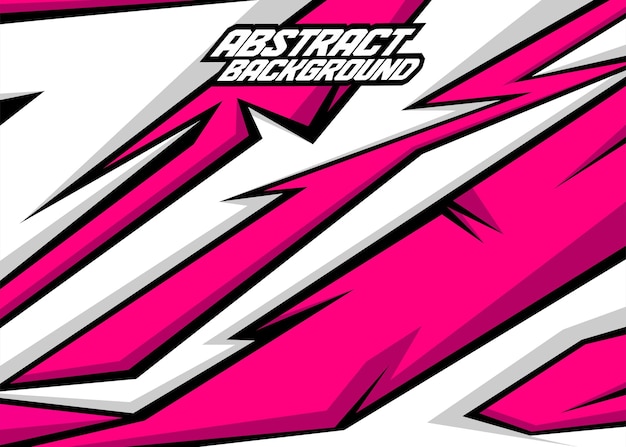 Fondo de carreras rayas abstractas con BrightpinkWHite y vector libre negro