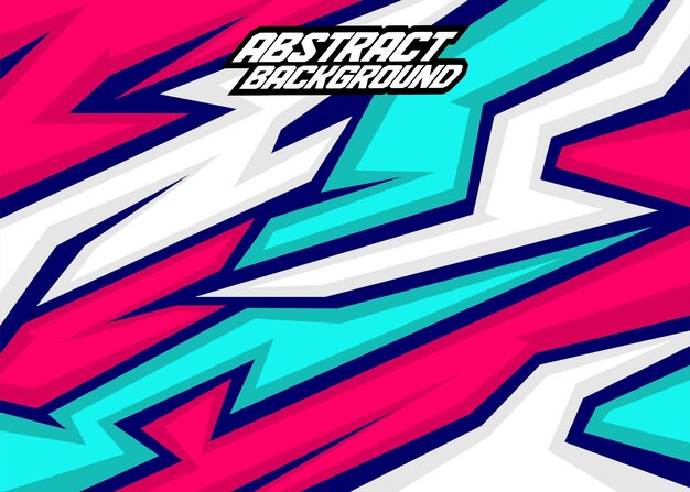 Fondo de carreras con rayas abstractas con fluo rescente azul blanco neón rojo y dongker vector gratis