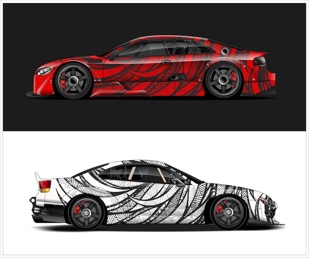 Fondo de carreras de tiras de envoltura de automóviles