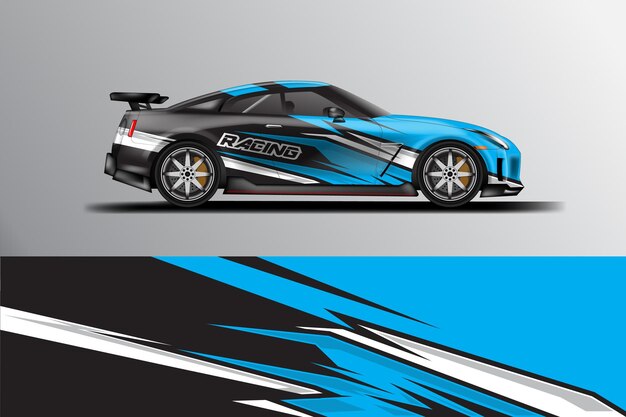 Fondo de carreras de vector de diseño de envoltura de coche