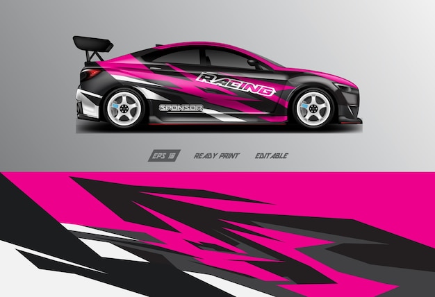 Fondo de carreras de vector de diseño de envoltura de coche