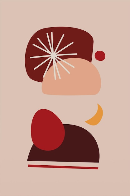 El fondo del cartel de arte bohe abstracto