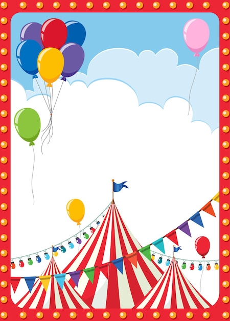 Fondo de cartel de circo con carpa de cúpula de circo