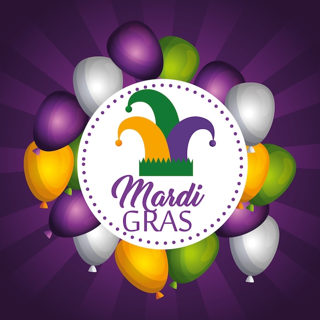 Fondo de cartel de fiesta de Carnaval de Mardi Gras