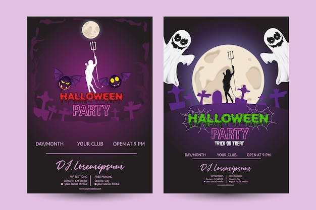 Fondo de cartel de fiesta de halloween