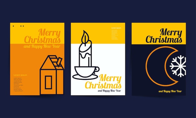 Fondo de cartel de invitación de fiesta de Navidad en estilo plano moderno