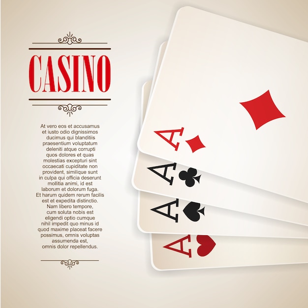 Vector fondo del cartel del logotipo del casino