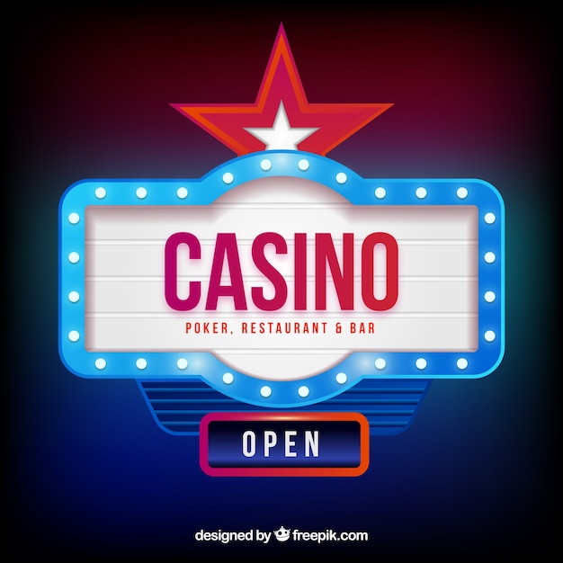 Vector fondo de cartel luminoso de casino