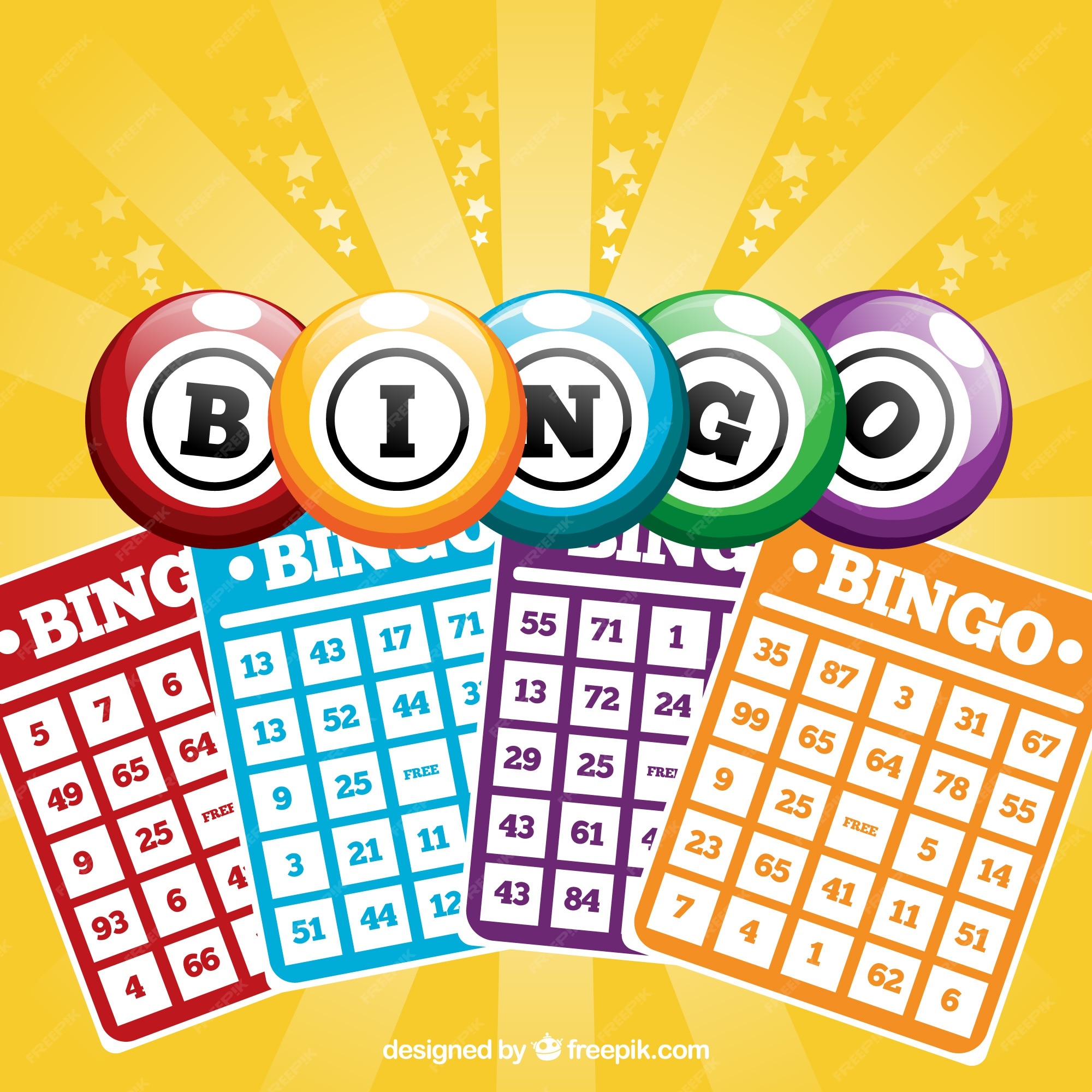Fundación Exactamente Contemporáneo Fondo de cartones de bingo | Vector Premium