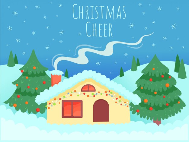 Fondo de la casa de Navidad