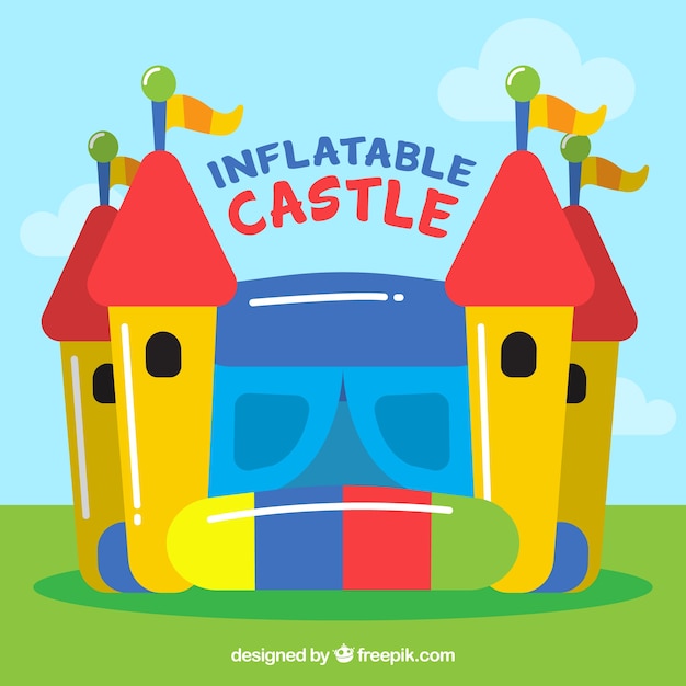 Fondo de castillo colorido inflable