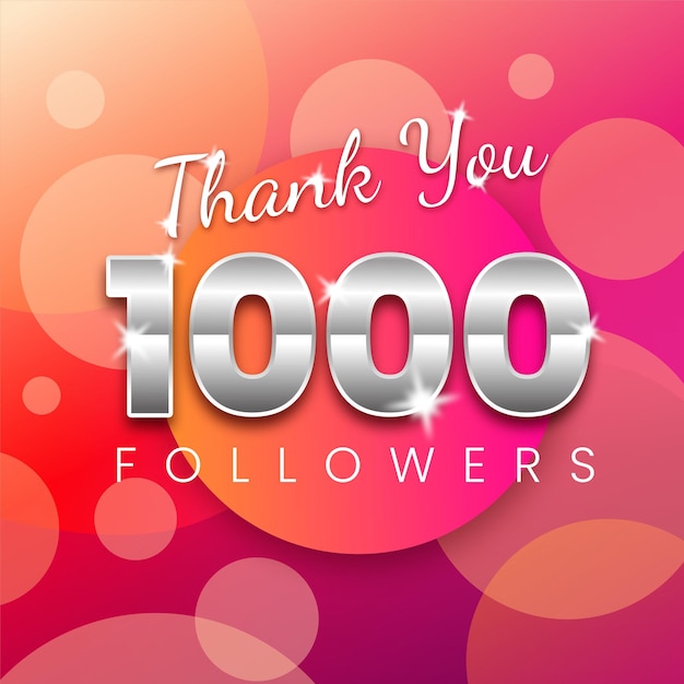 Fondo de celebración 1k seguidores vector