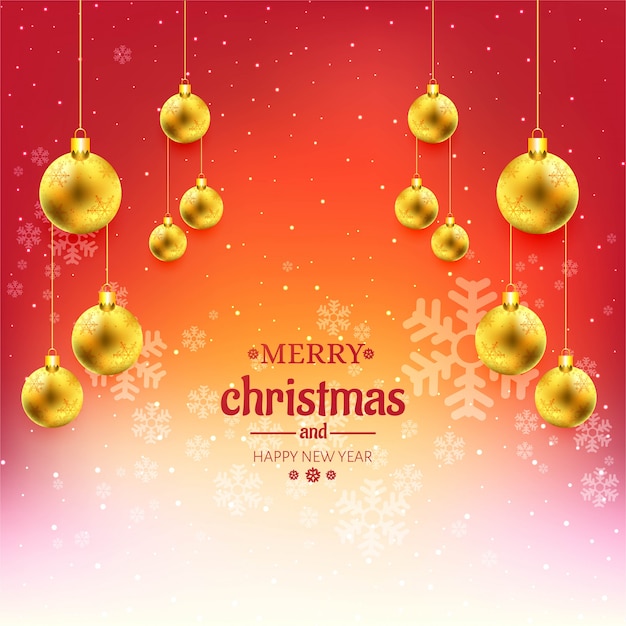 Fondo de celebración de bola de feliz Navidad