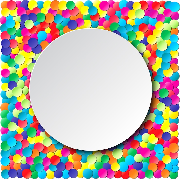 Vector fondo de celebración colorida con confeti.
